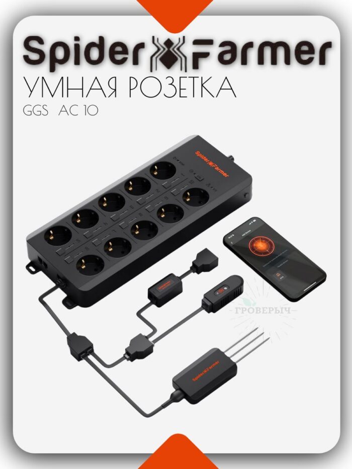 Spider Farmer GGS AC10 умная розетка для гроутента