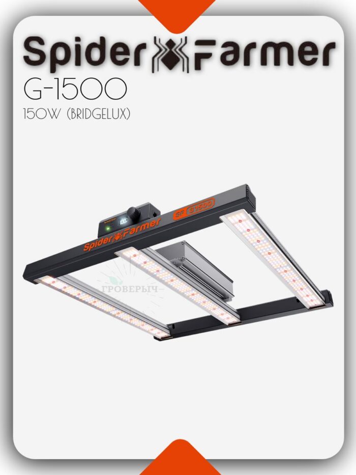 Светодиодный светильник для растений Spider Farmer G1500 150W WiFi & Bluetooth